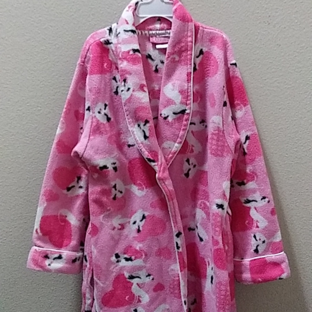 Kitty Print Fleece Robe